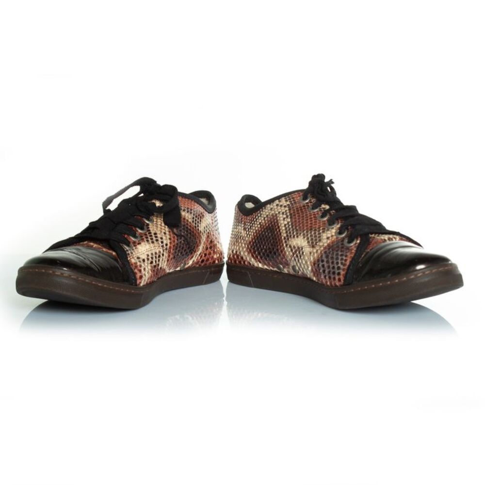 Lanvin Python Trainers With Patent Leather Toe - image 3